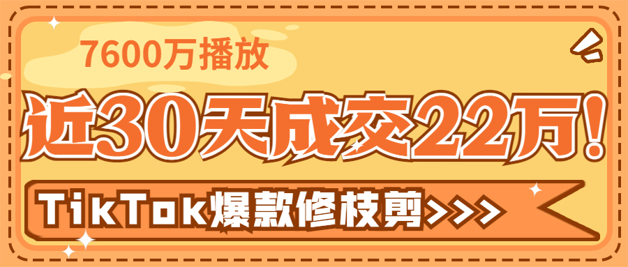 近30天成交22万，爆7600万播放！工具类产品在tiktok又火了？
