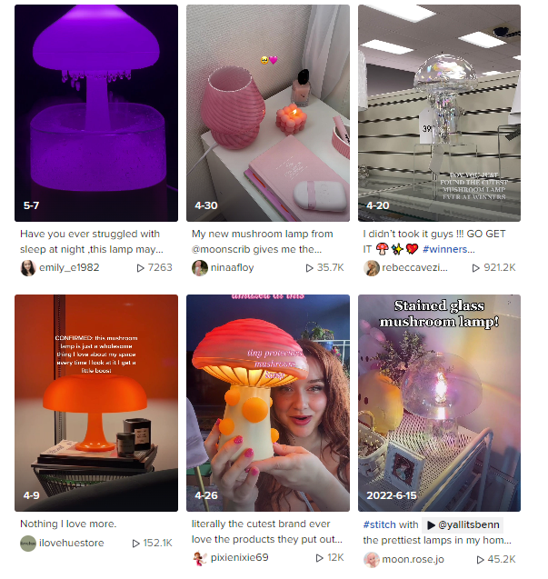 手工蘑菇灯走红tiktok，一盏卖450美元？！