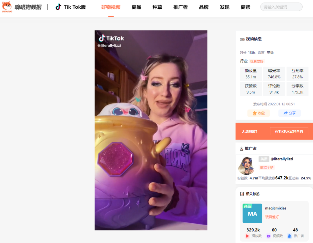 3个月热度爆3.2亿！tiktok“迷雾魔法锅”成本季最热爆款玩具