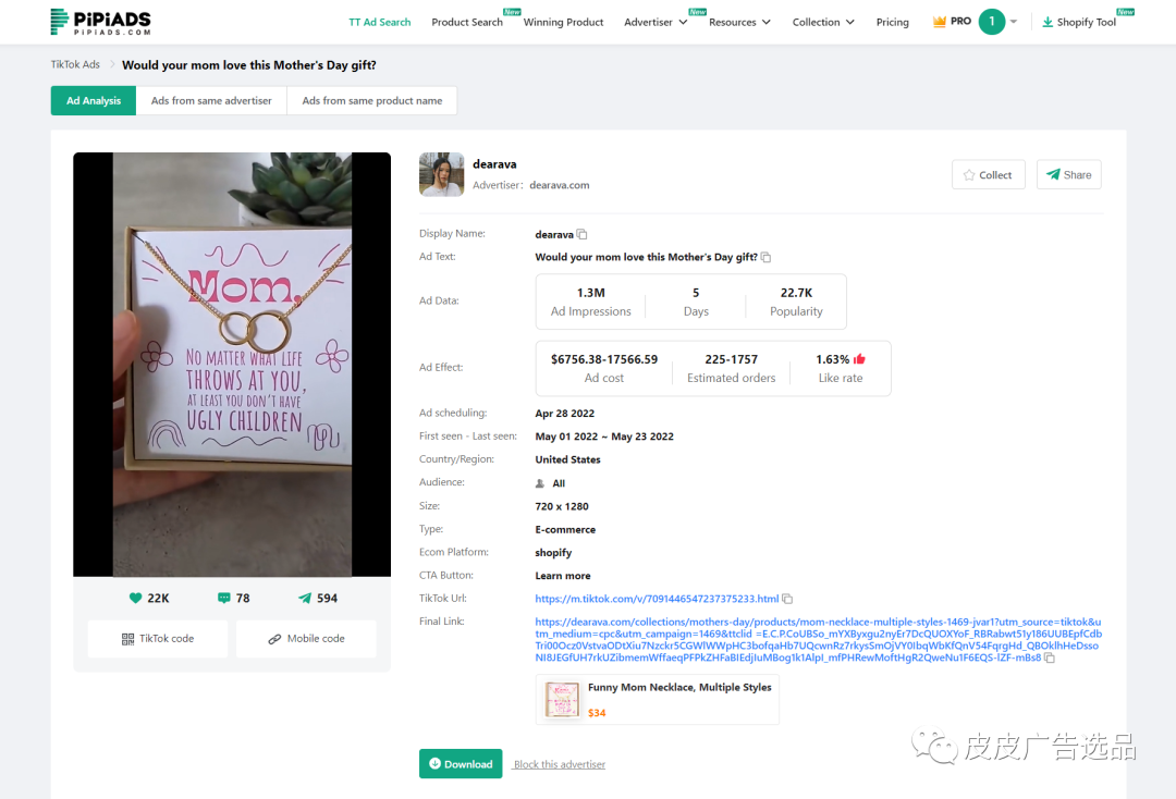 2023母亲节出海营销 tiktok ads投放选品营销指南