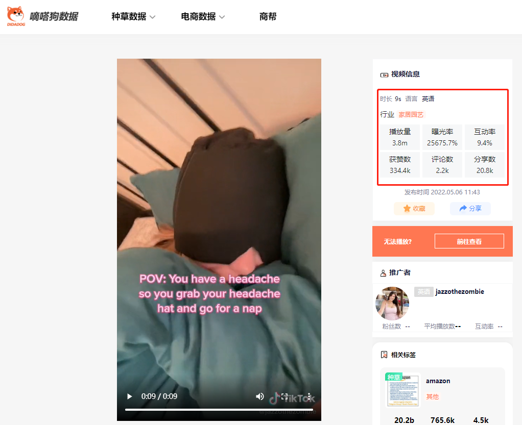 抢占父亲节商机！tk这款获千万播放并断货的“偏头痛帽”，值得一看