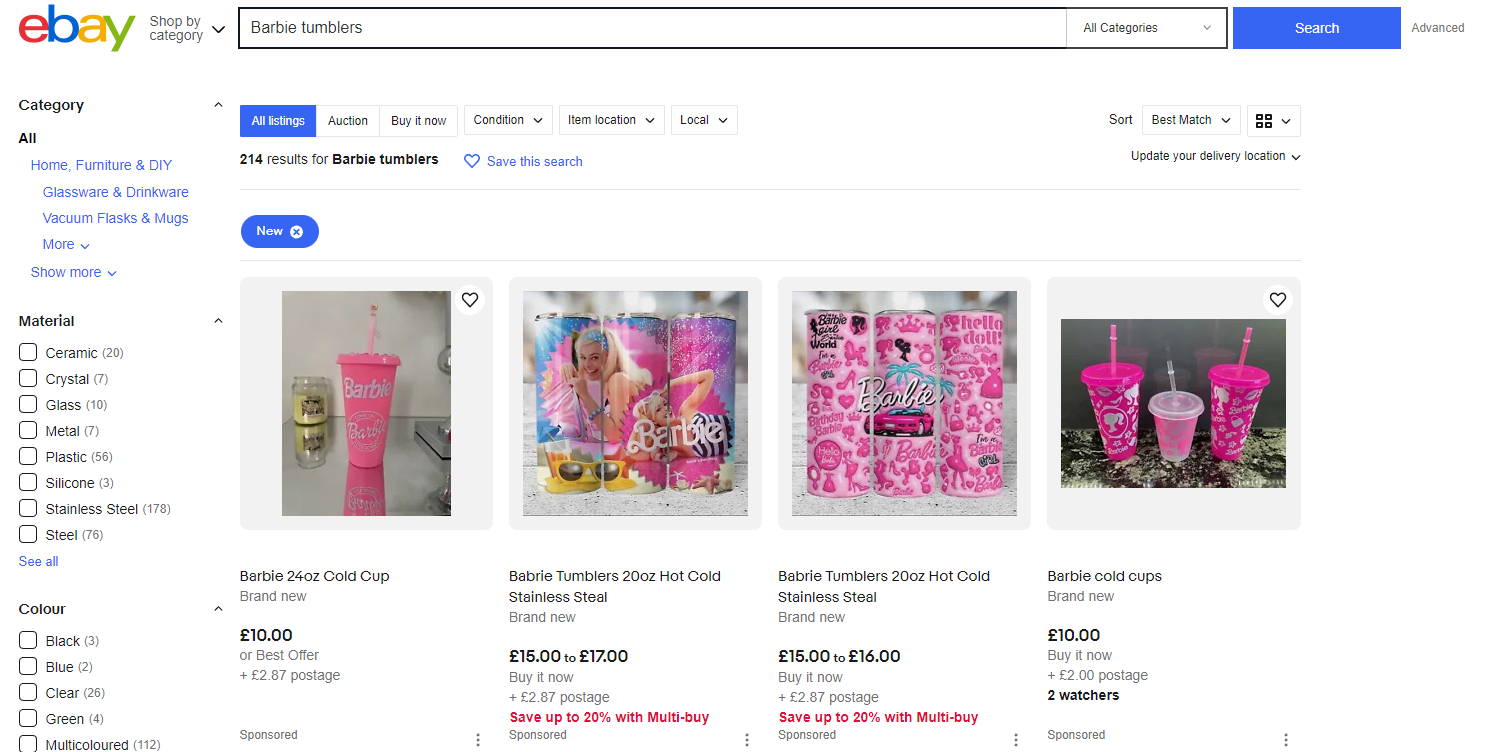 芭比主题周边产品，席卷亚马逊与ebay